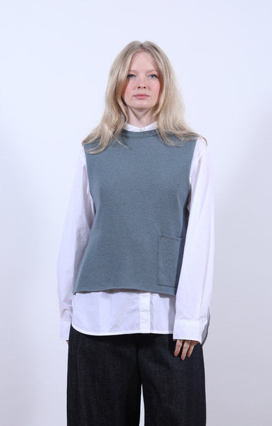 Tabard Vest w/ Pocket Purslane