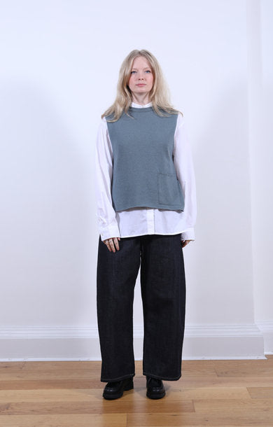 Tabard Vest w/ Pocket Purslane