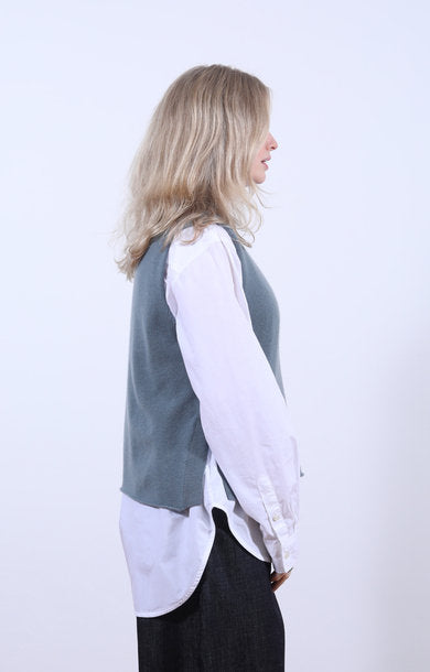 Tabard Vest w/ Pocket Purslane