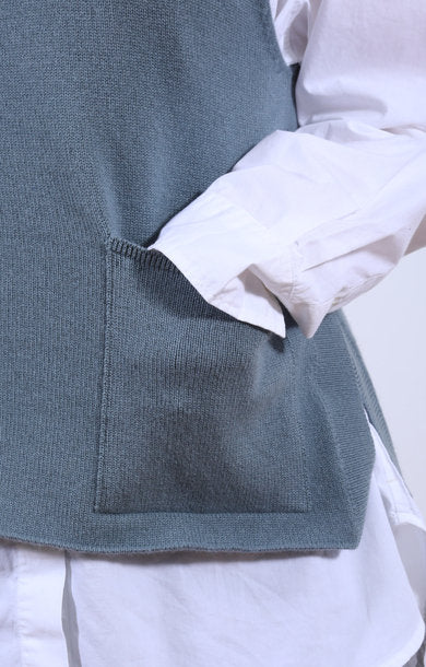 Tabard Vest w/ Pocket Purslane