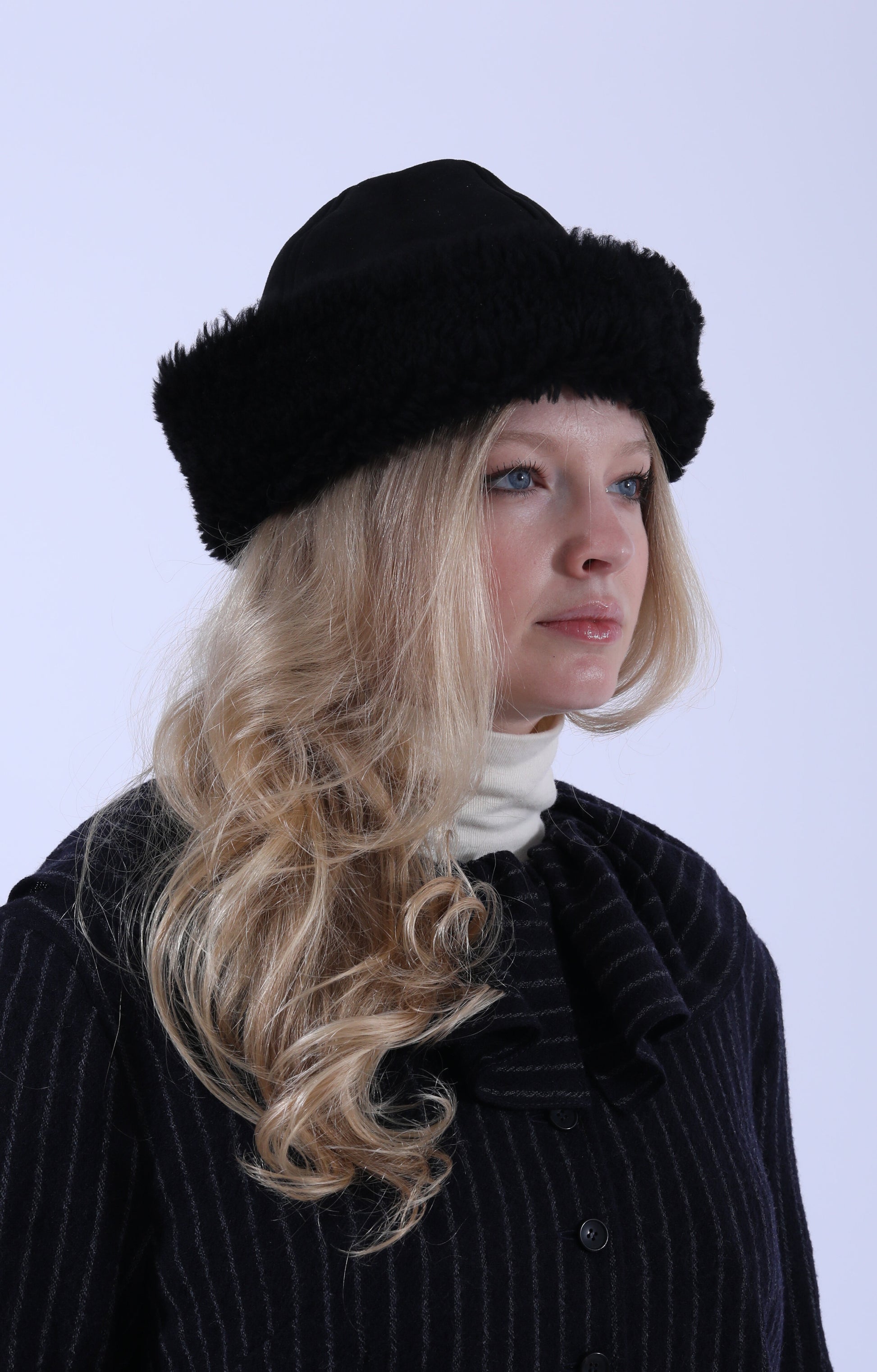 Curly Hair Cap Black
