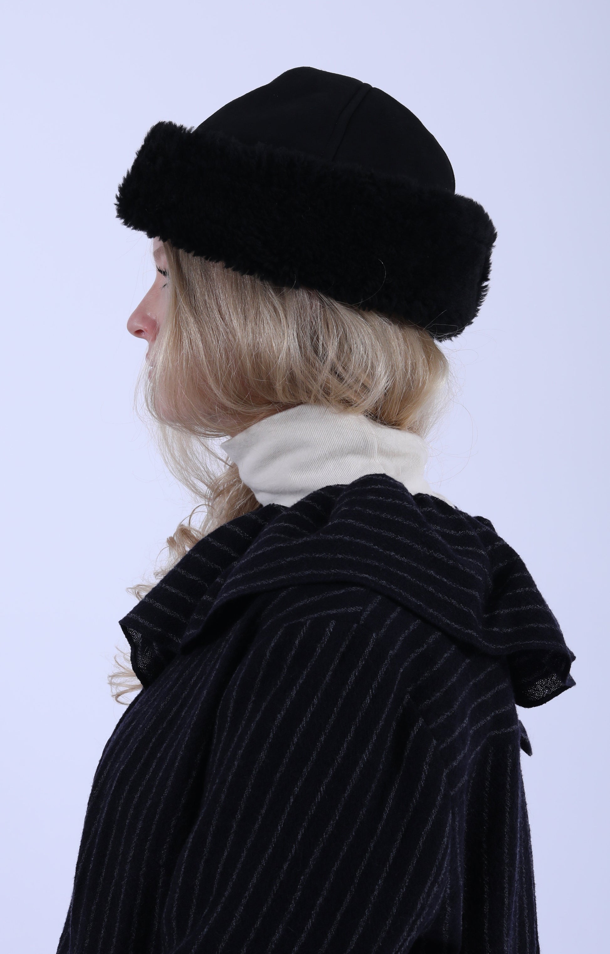 Curly Hair Cap Black