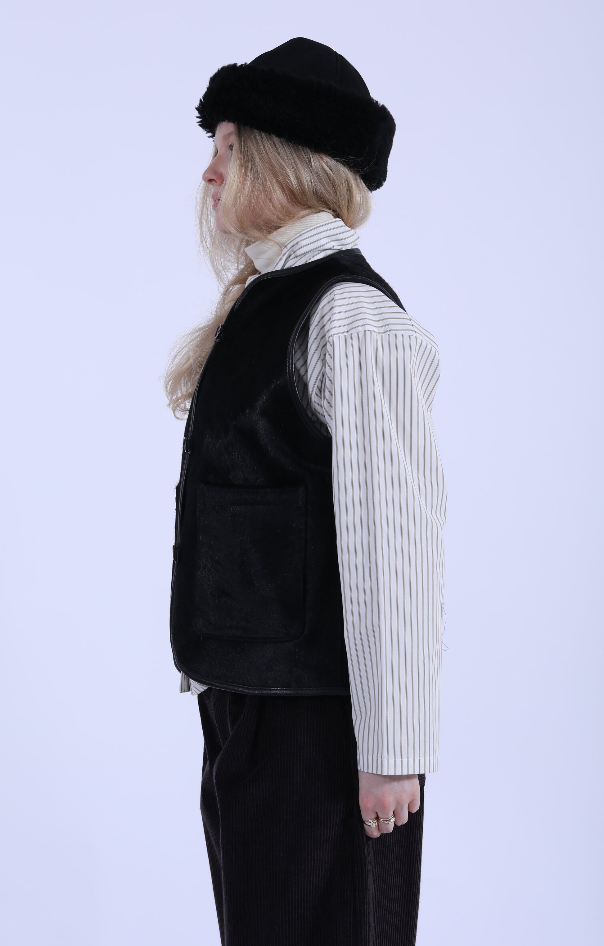 Ella Vest Hair Black