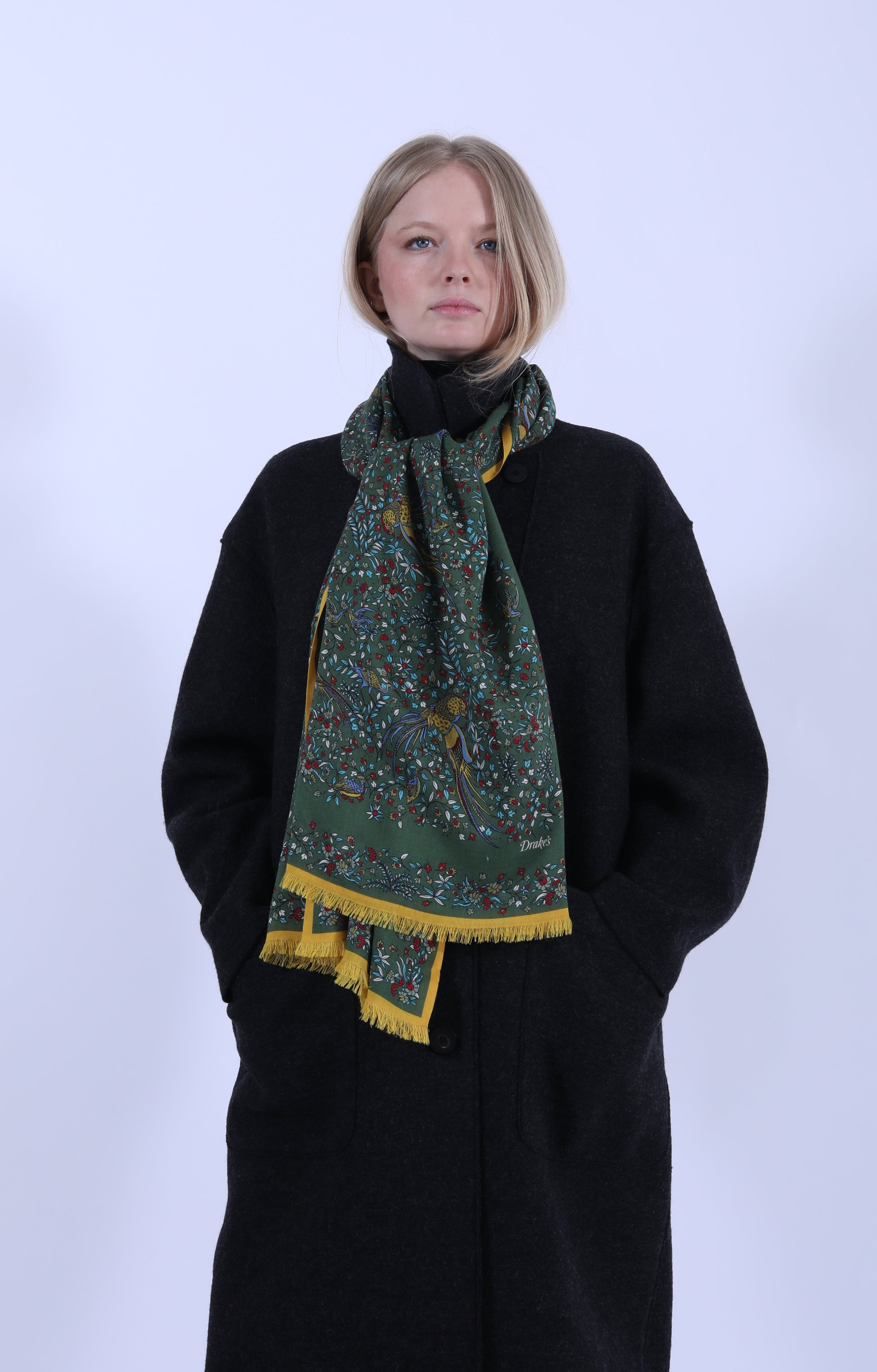 Bird of Paradise Scarf Green