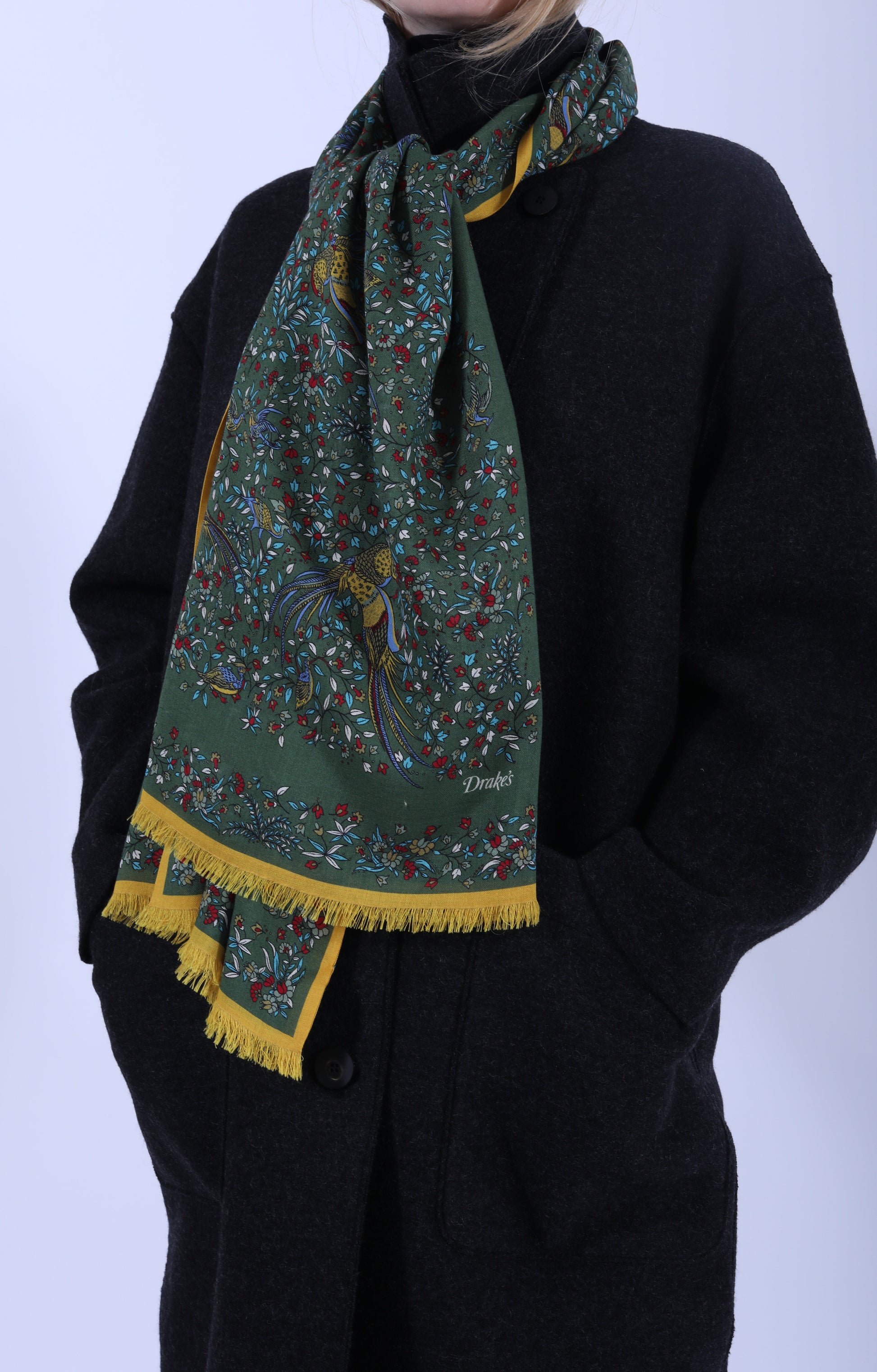Bird of Paradise Scarf Green