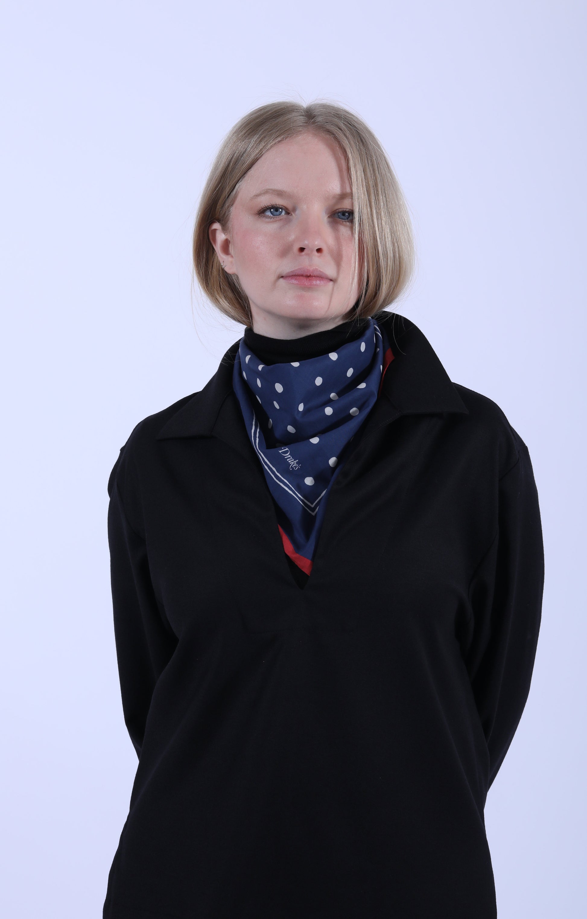 Polka Dot Bandana Navy