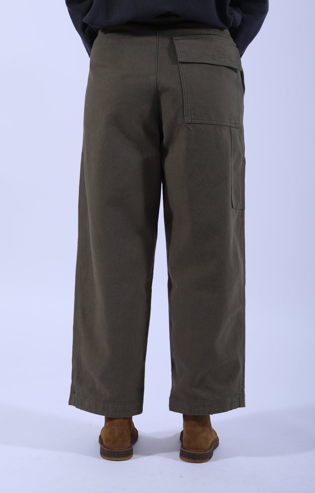 British Worker Pants Canvas Fossil Green