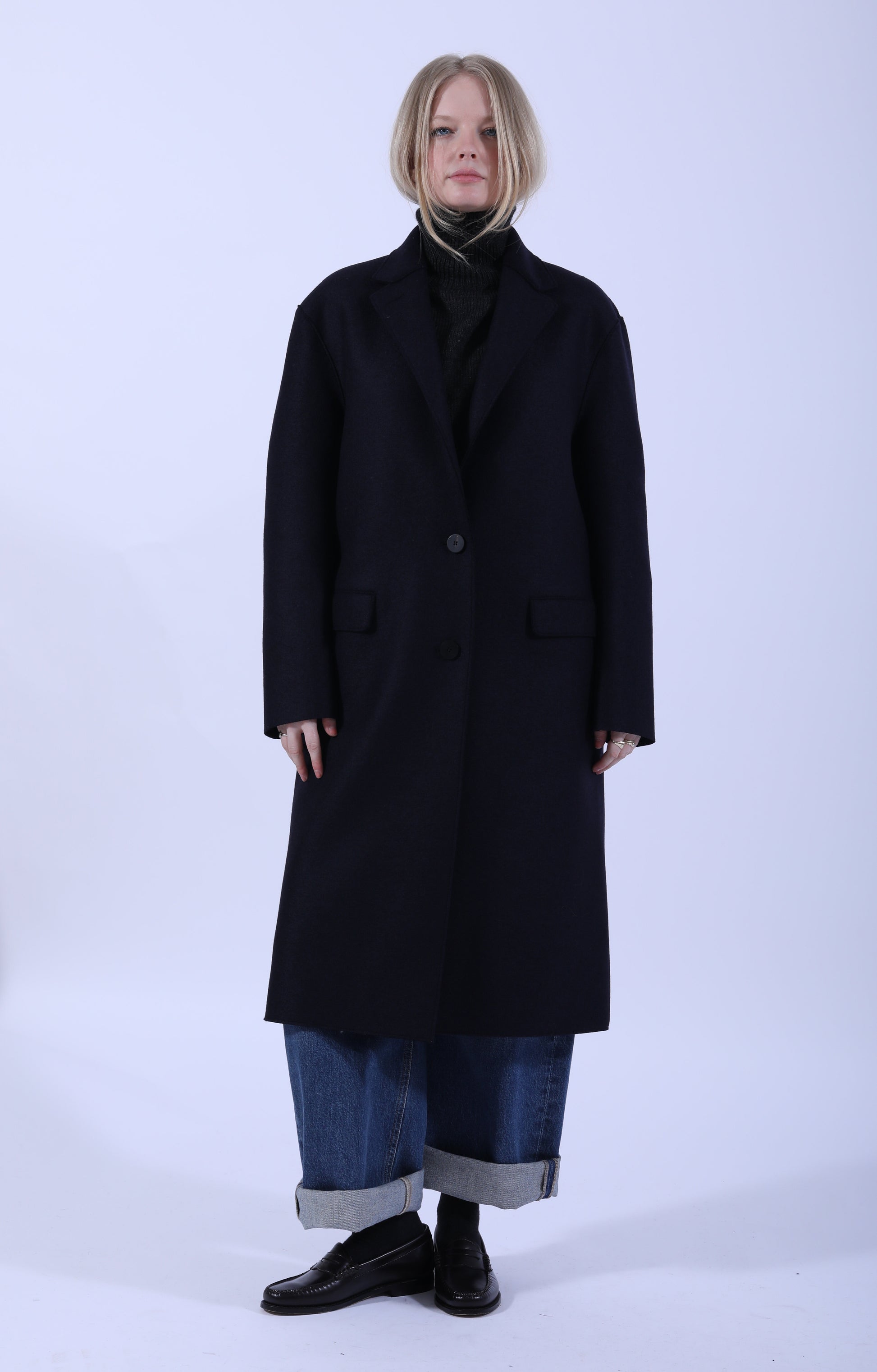Chester Coat Navy Blue