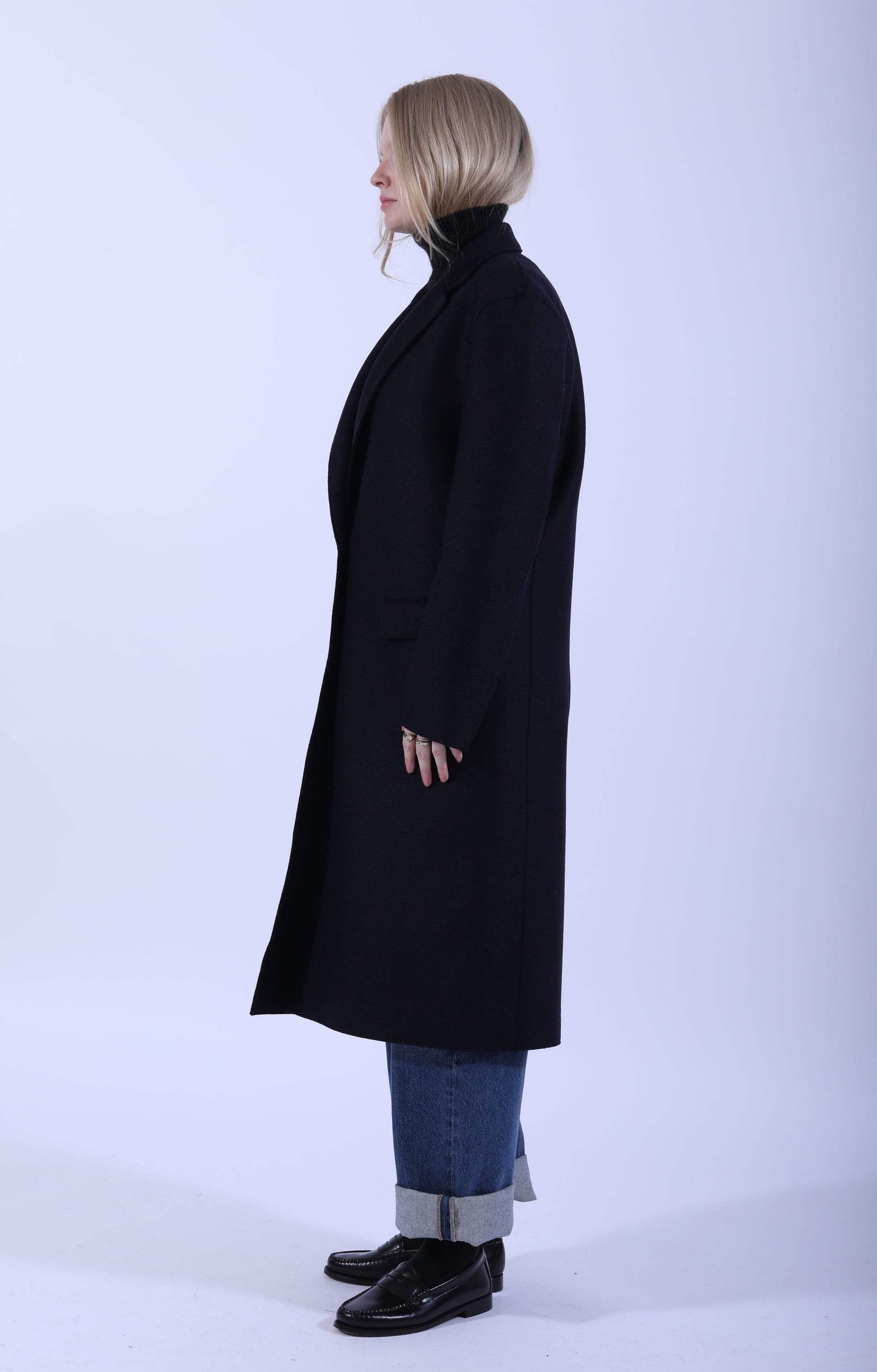 Chester Coat Navy Blue