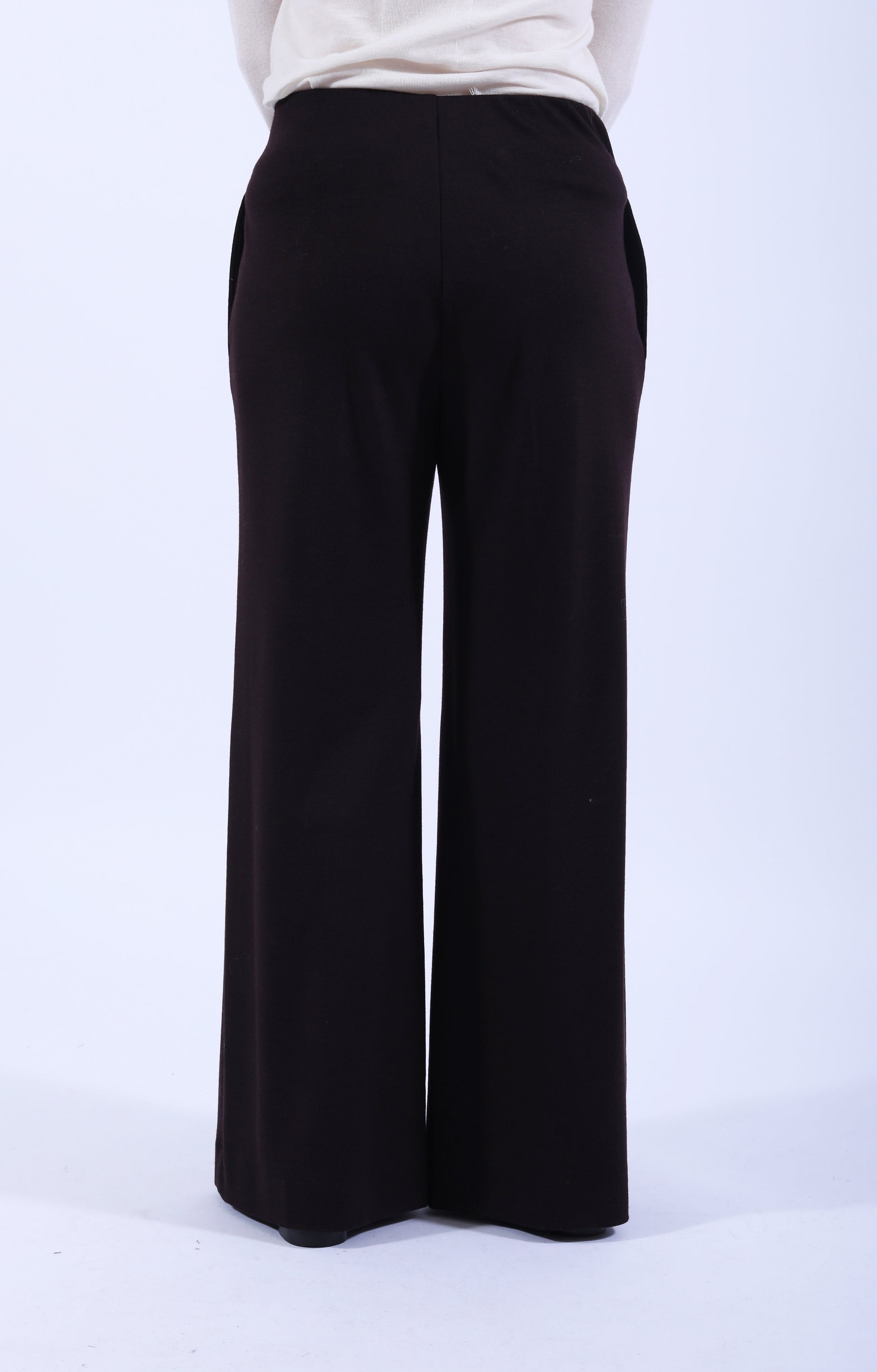 Flared Merino Trousers Bordeaux