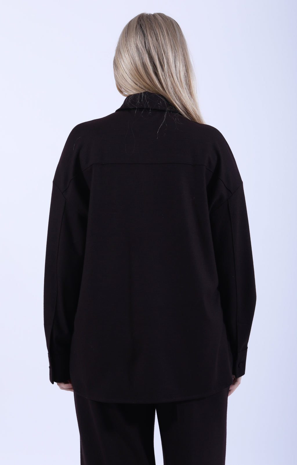 Oversized Merino Shirt Bordeaux