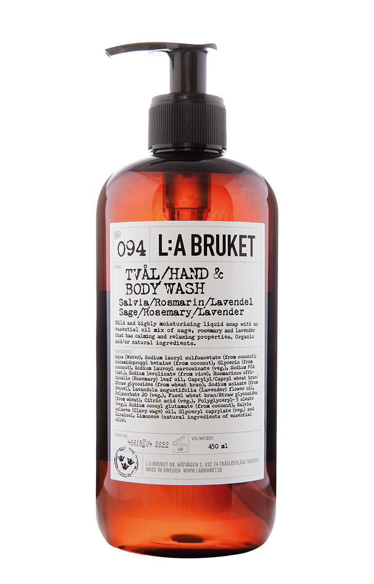 No. 094 Large Body & Hand Wash Sage/Rosemary/Lavender