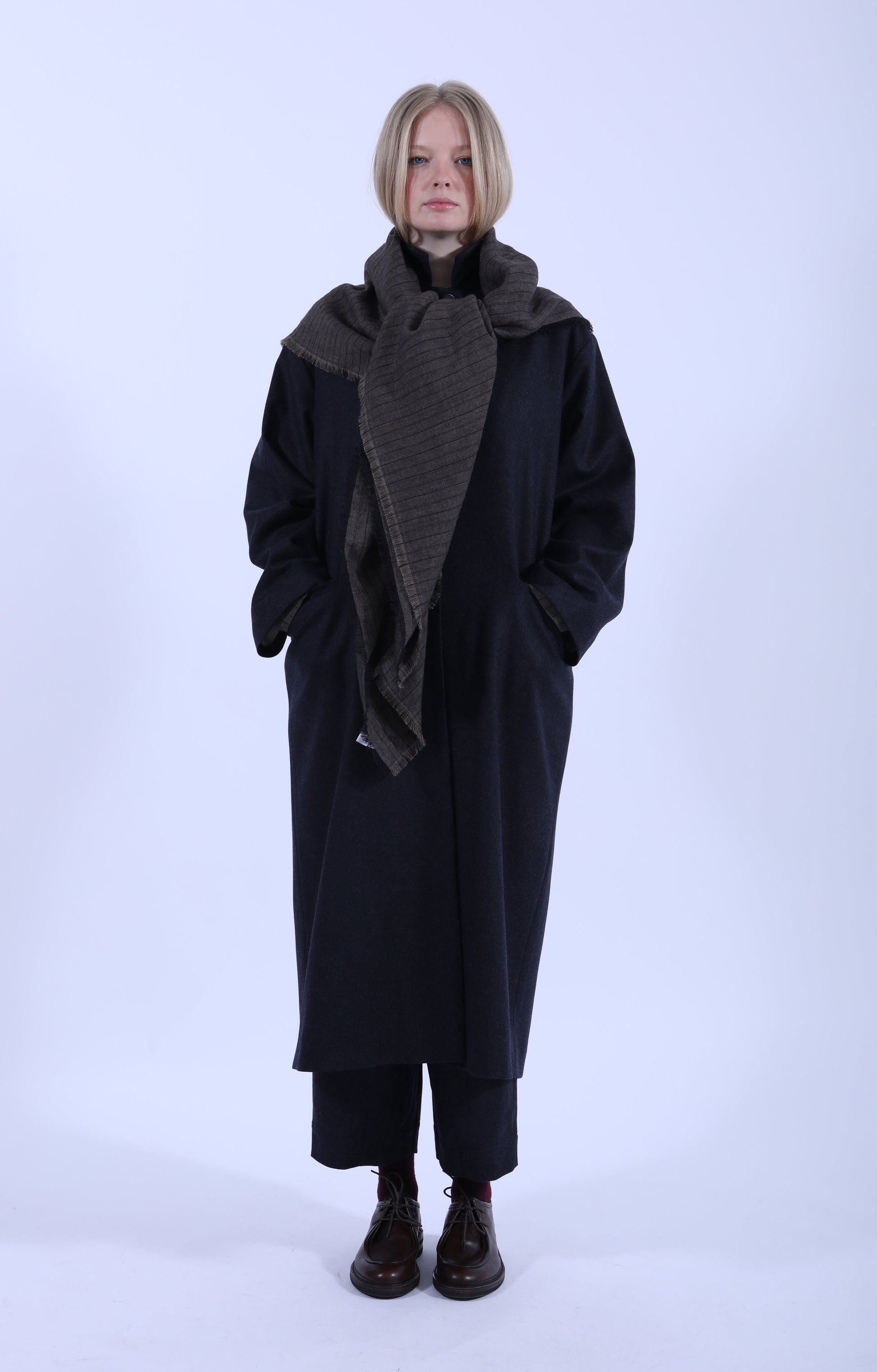 Brown Striped Scarf