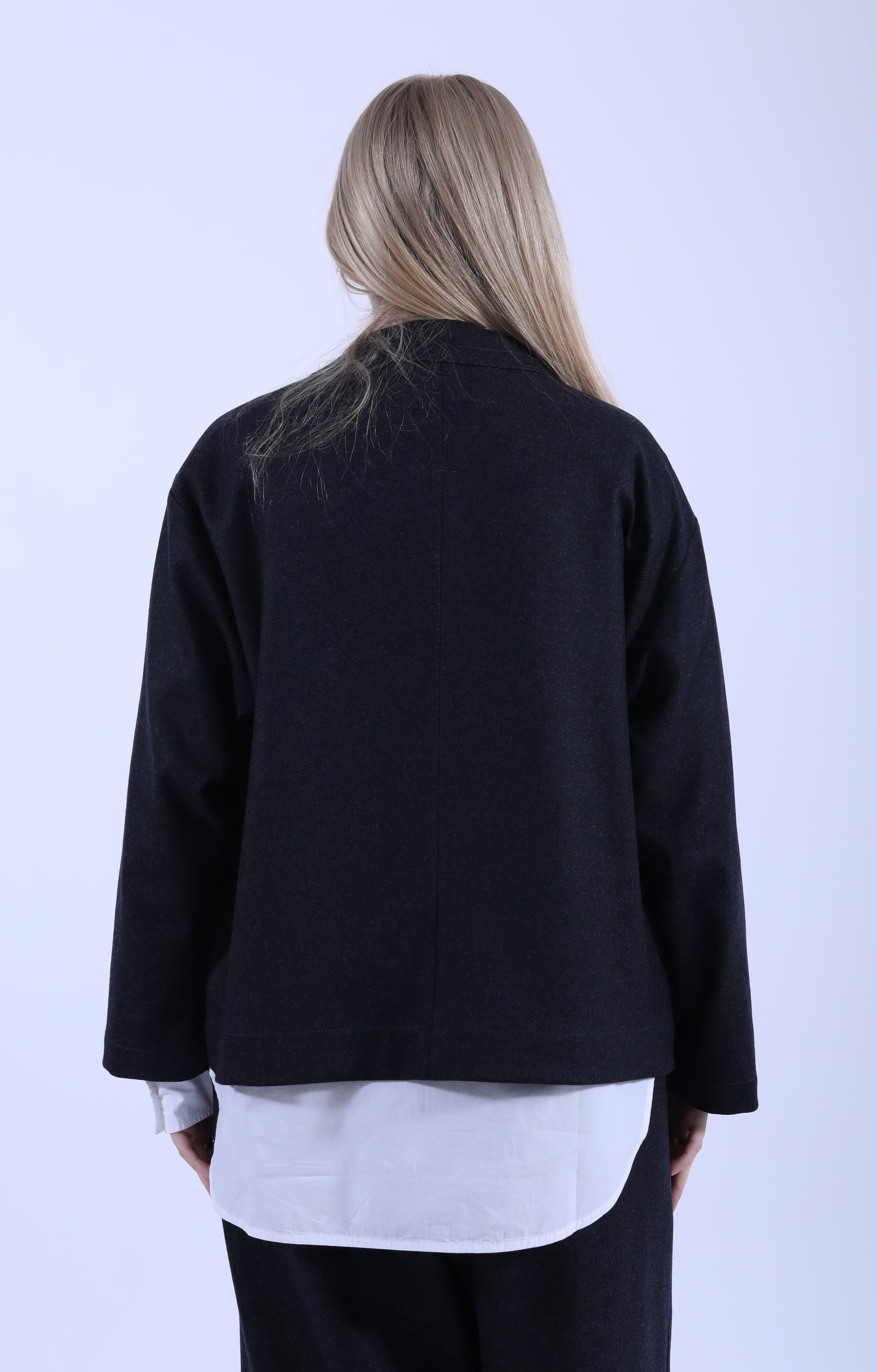 Navy Neckline Jacket