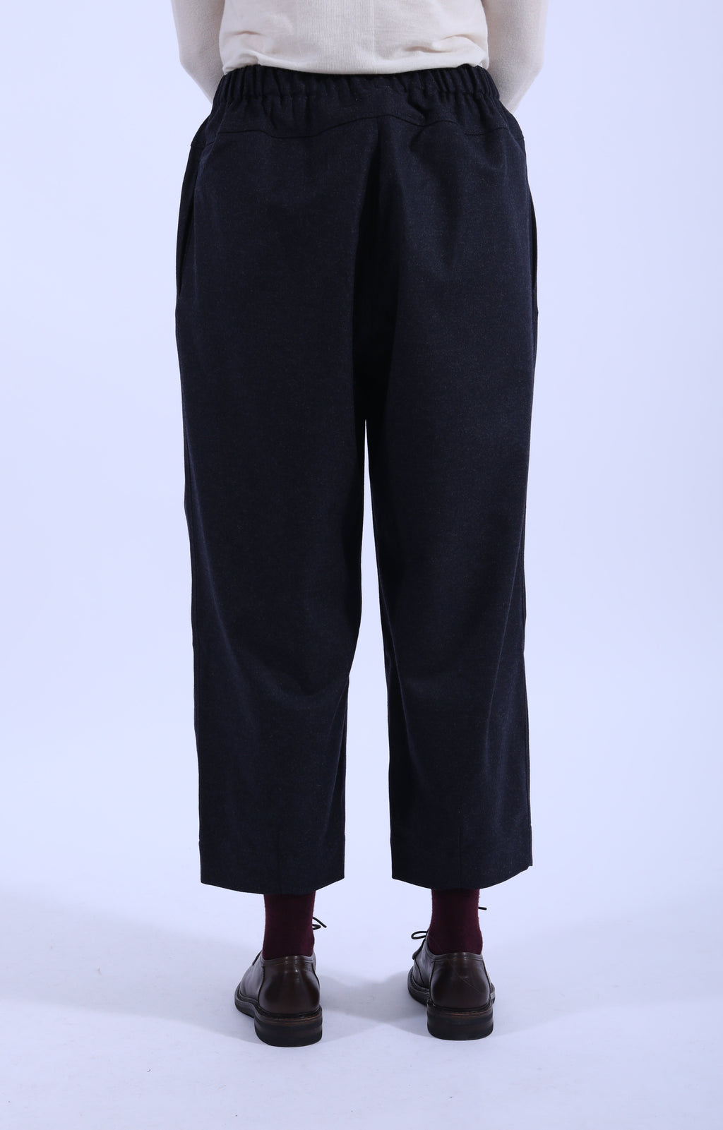 Navy Pleated Pants