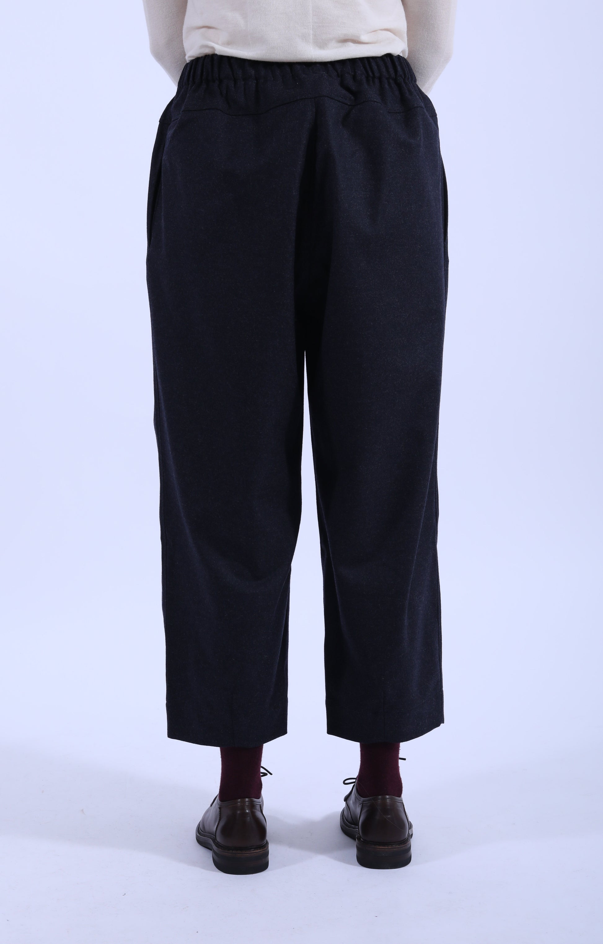 Navy Pleated Pants