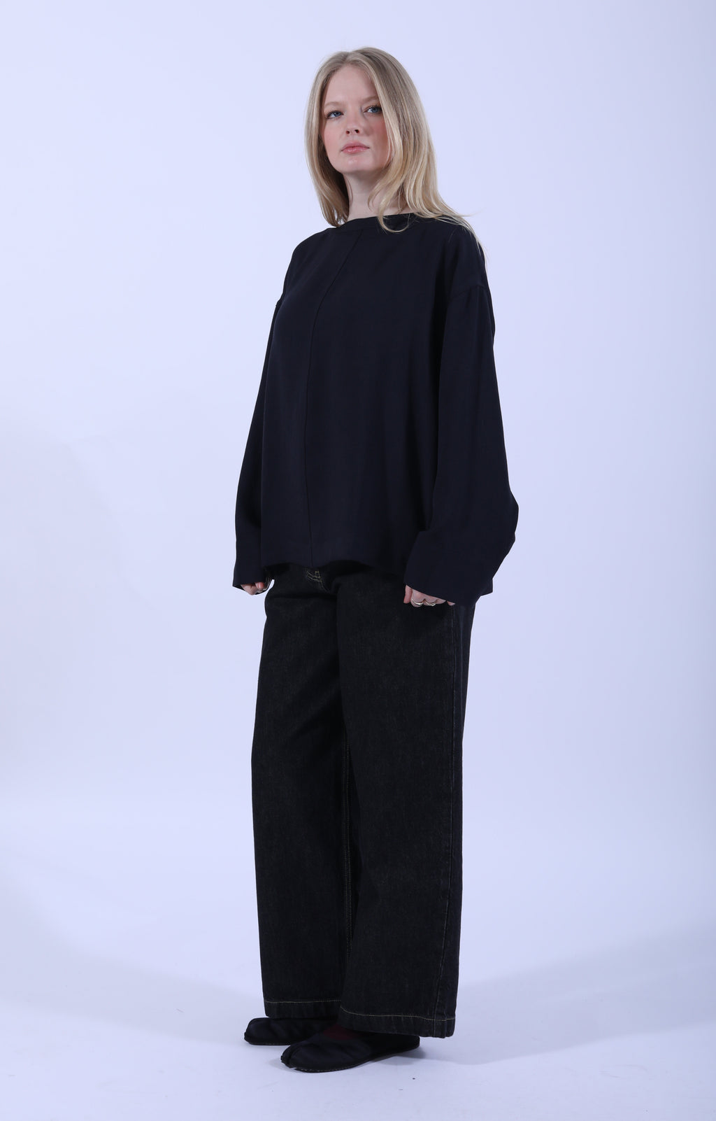 Lory Boat Neck Top SNW Darkest Navy