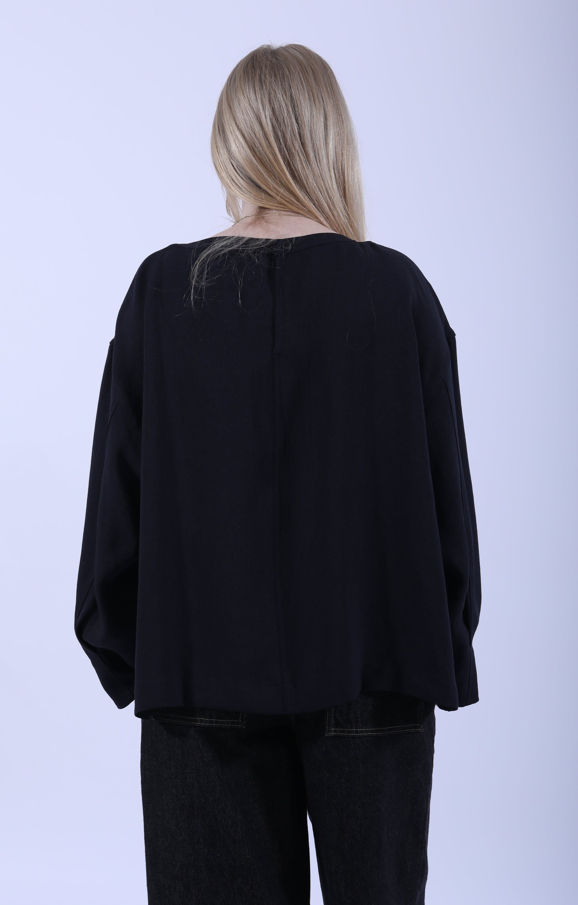Lory Boat Neck Top SNW Darkest Navy