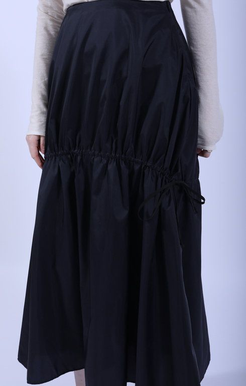 Apollo Channel Tie Skirt Ebony