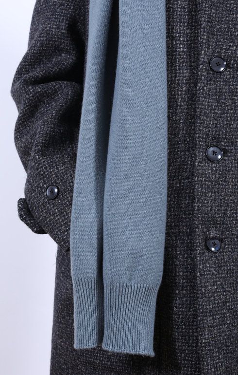 Plain Cashmere Knit Scarf Purslane