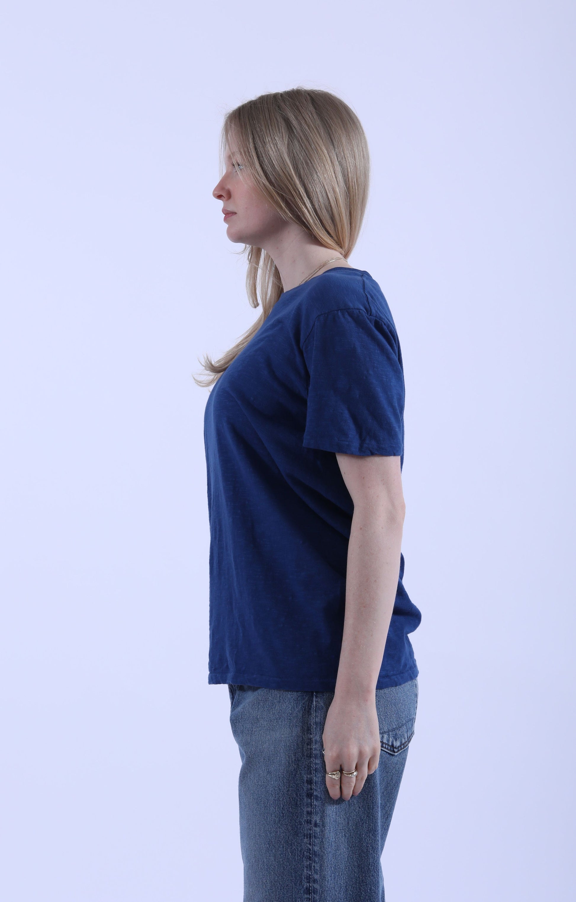 Rolled S/S Regular Tee Blue