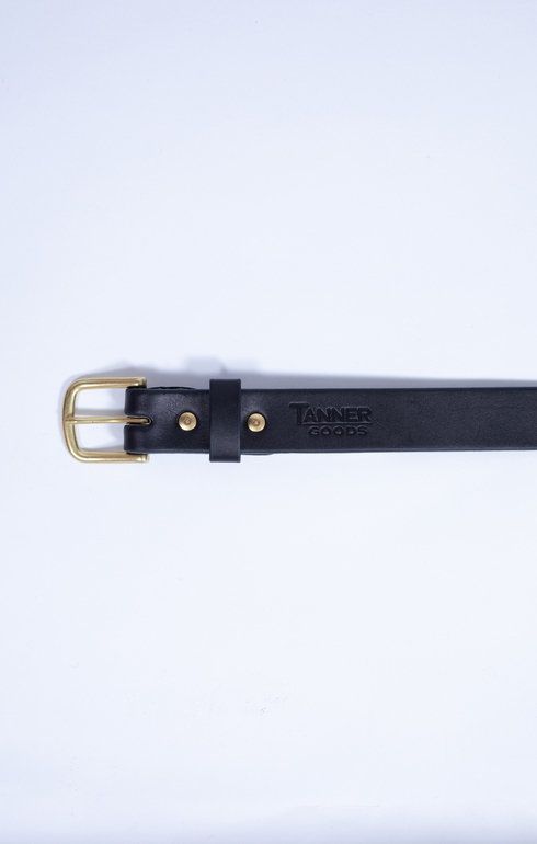Classic Belt Black/Brass Leather