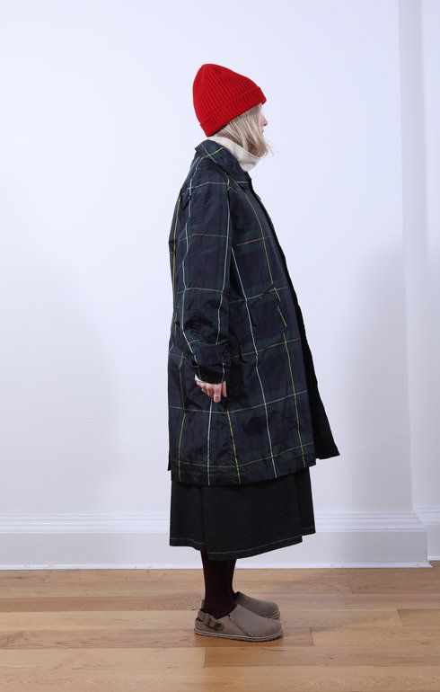 Fly Front Raglan Sleeve Coat Navy