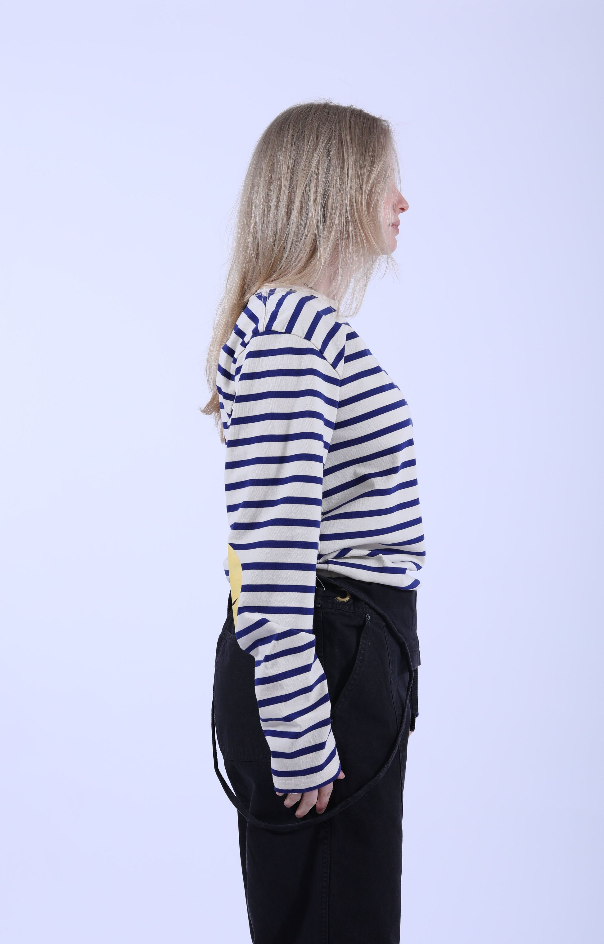 Stripe Crew T (PROFILE RAINBOWY Patch) Blue