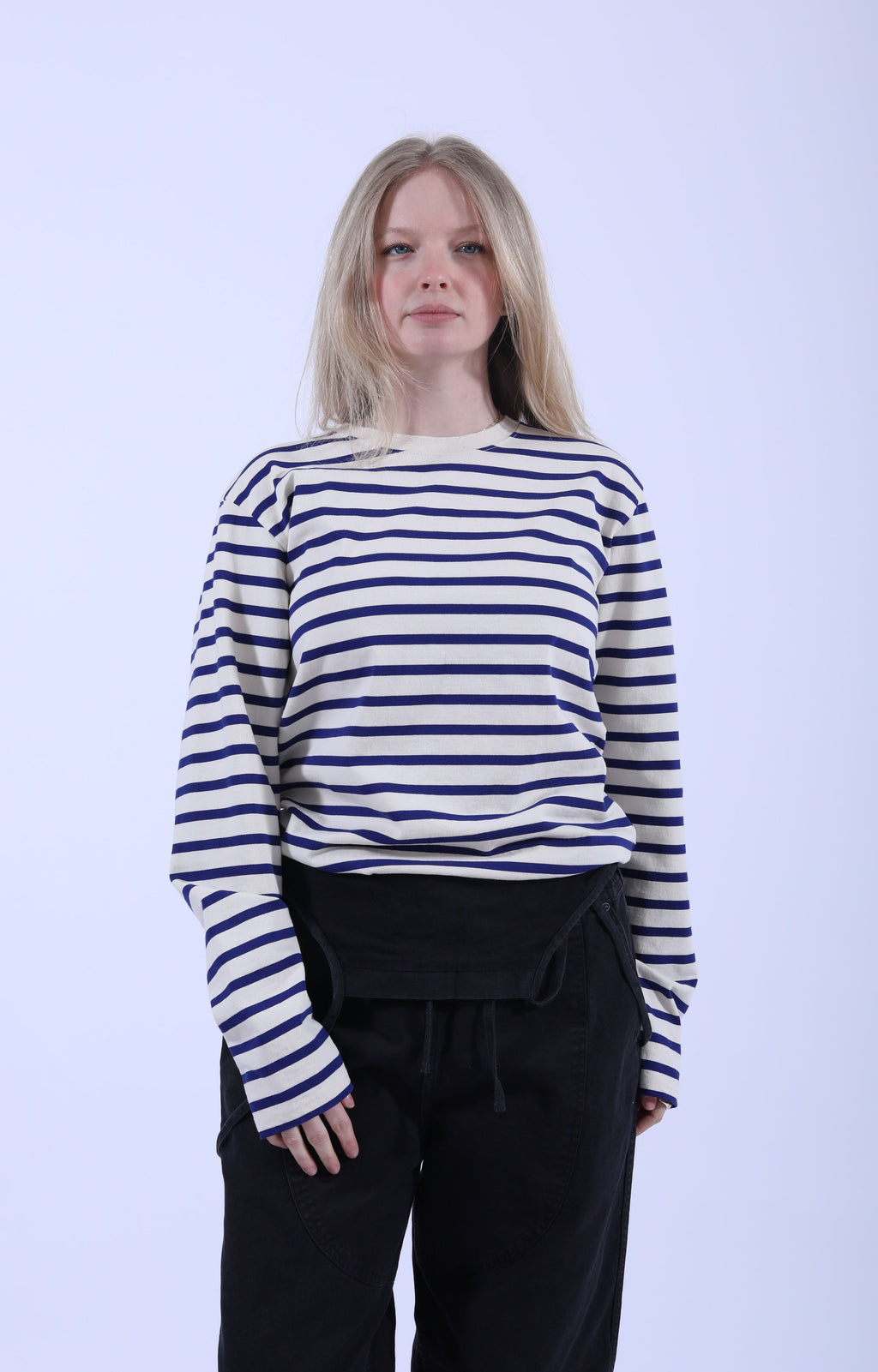 Stripe Crew T (PROFILE RAINBOWY Patch) Blue
