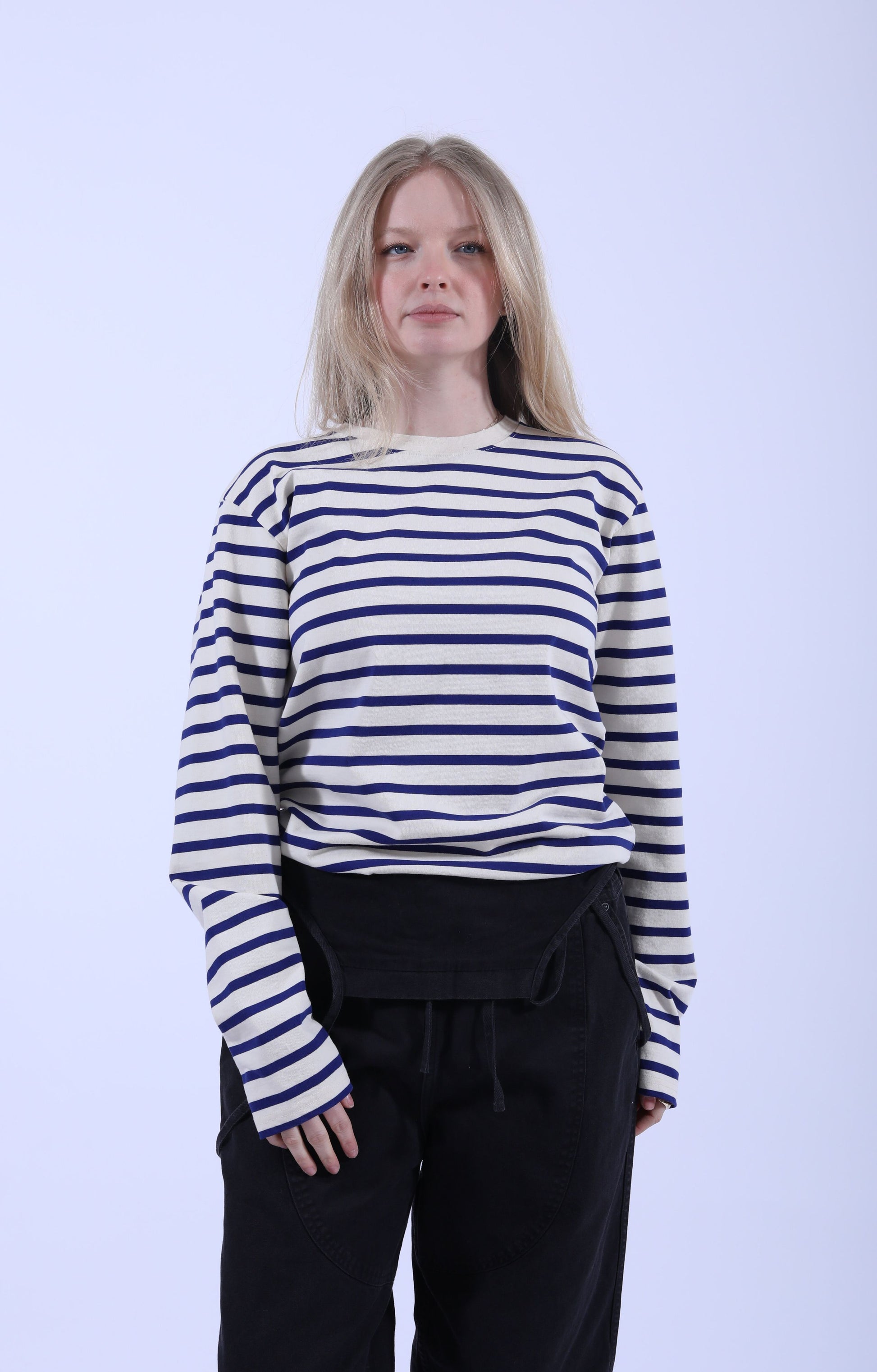 Stripe Crew T (PROFILE RAINBOWY Patch) Blue
