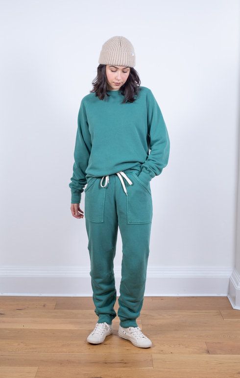 8oz Pigment Army Gym Sweat Pant Ever Green