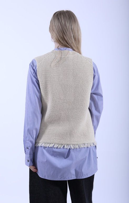 Fray 5G Vest Cream