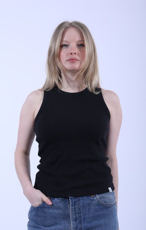 GB Ribbed Narrow Tank Charcoal