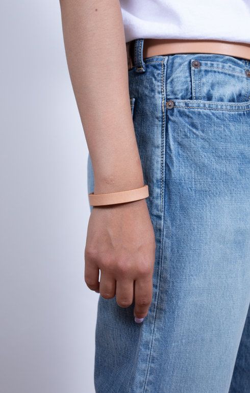 Single Wrap Wristband Natural Brass