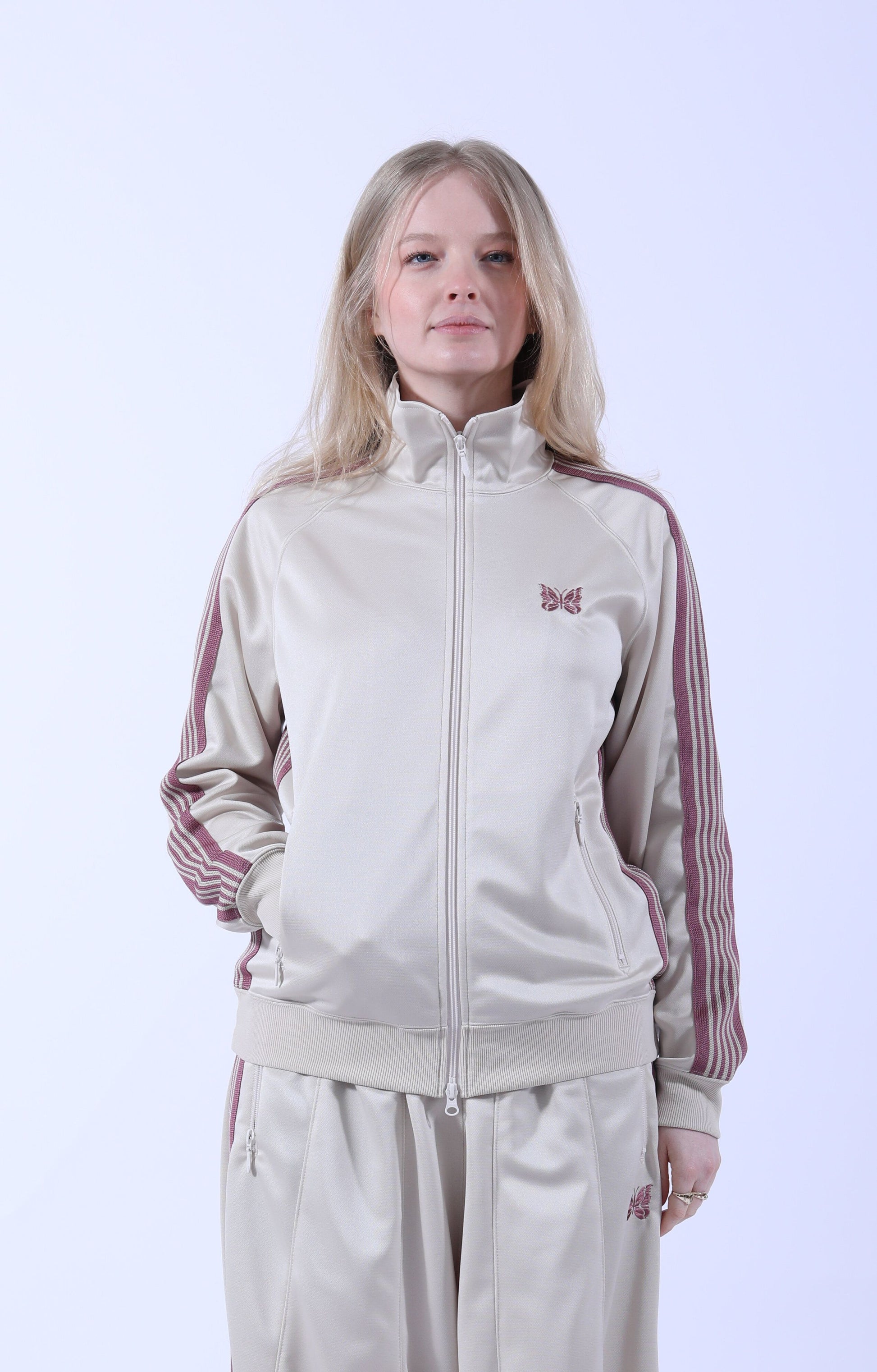 Track Jacket Poly Smooth Ivory