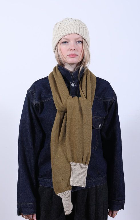 Sweater Sleeve Scarf Khaki/Beige