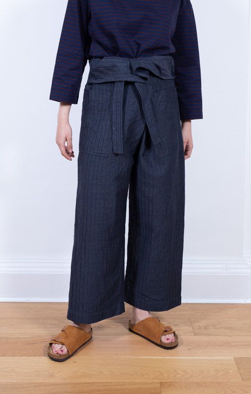 Thai Pants Herringbone Navy