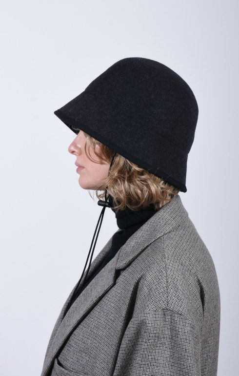 Wool Dixi Hat Charcoal Mix