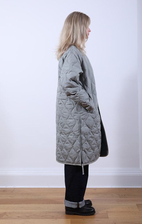 Military Crew Neck Down Coat- D.Sage