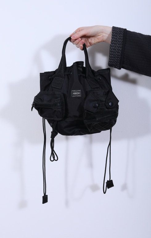 All Scarf Tote w/ Pouches Black