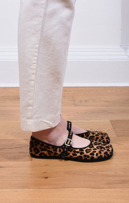 Tabi Mary Jane Shoes in Velvet Cheetah