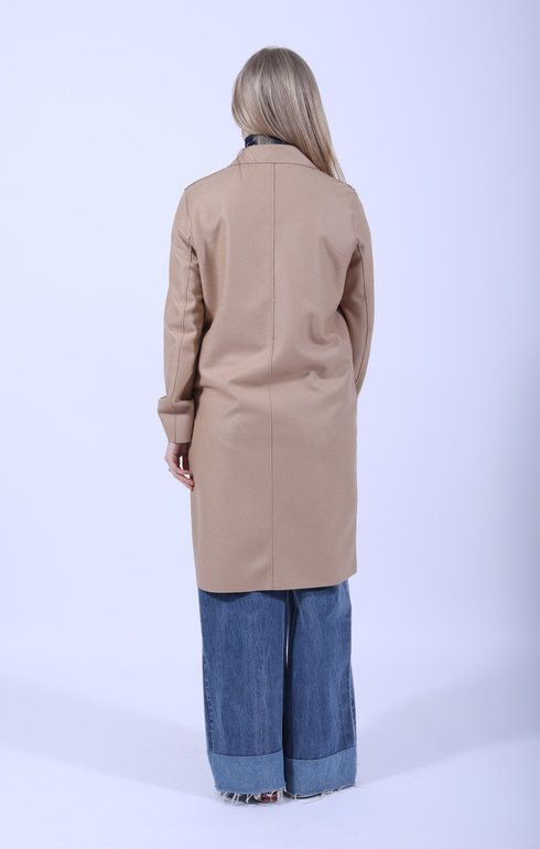 Overcoat Light Pressed Wool Beige