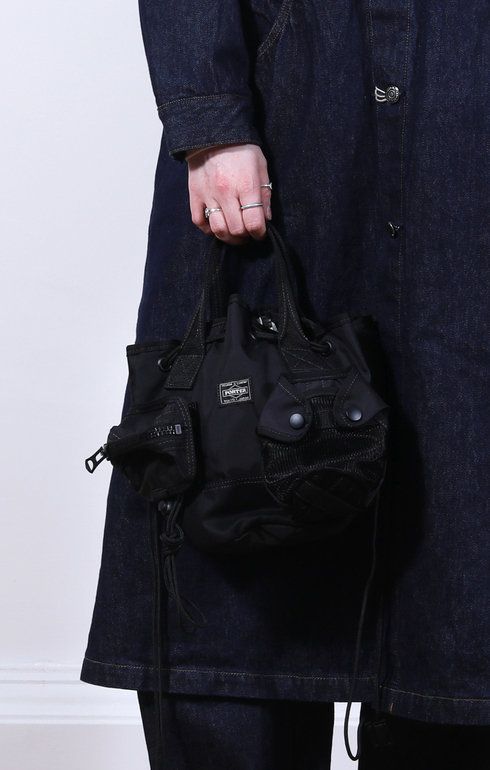 All Scarf Tote w/ Pouches Black