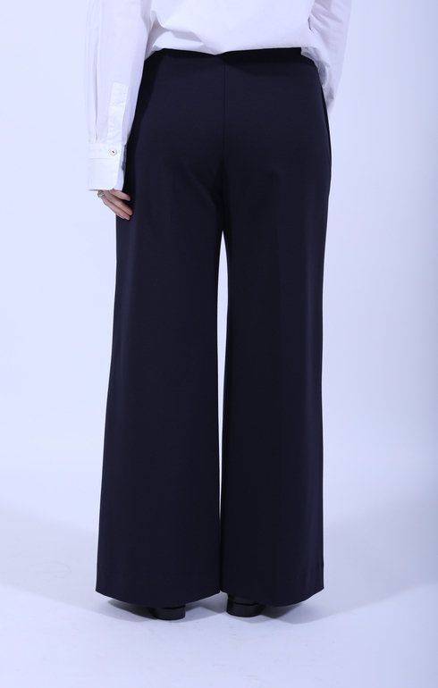 Flared Trousers Techno Navy Blue