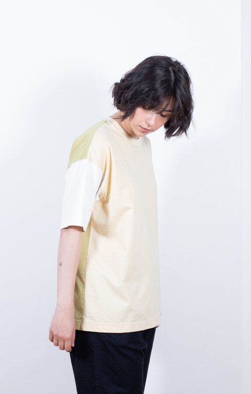 Colour Panel Oversized T Mid Weight Yellow