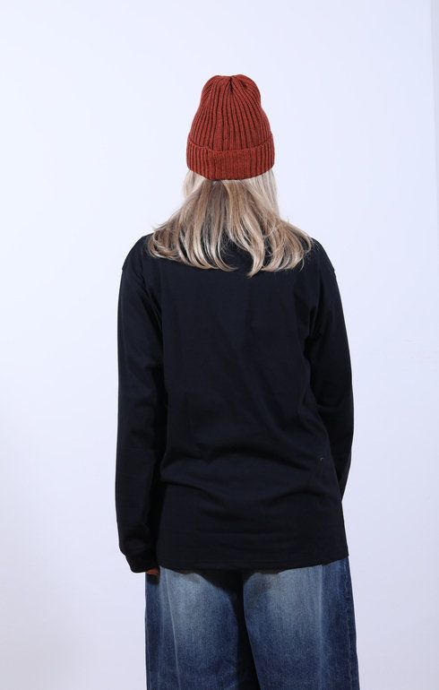 L/S High Neck Tee Black