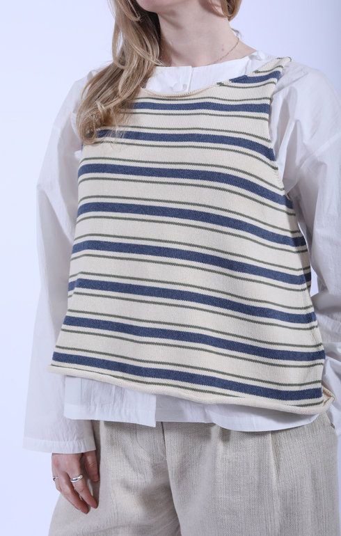 Thea top Khaki/Tahiti Stripe
