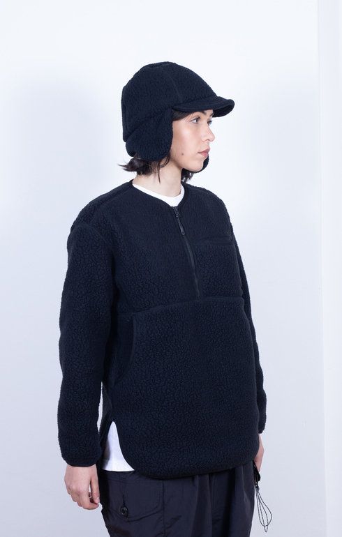Thermal Boa Fleece Pullover Black