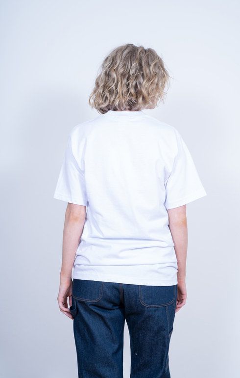 Crochet Flower Tee White