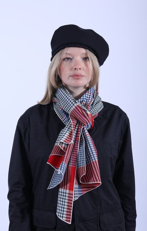 Long Scarf Madras Plaid